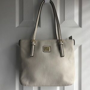 Anne Klein Cute Cream with Gold Detailing Purse